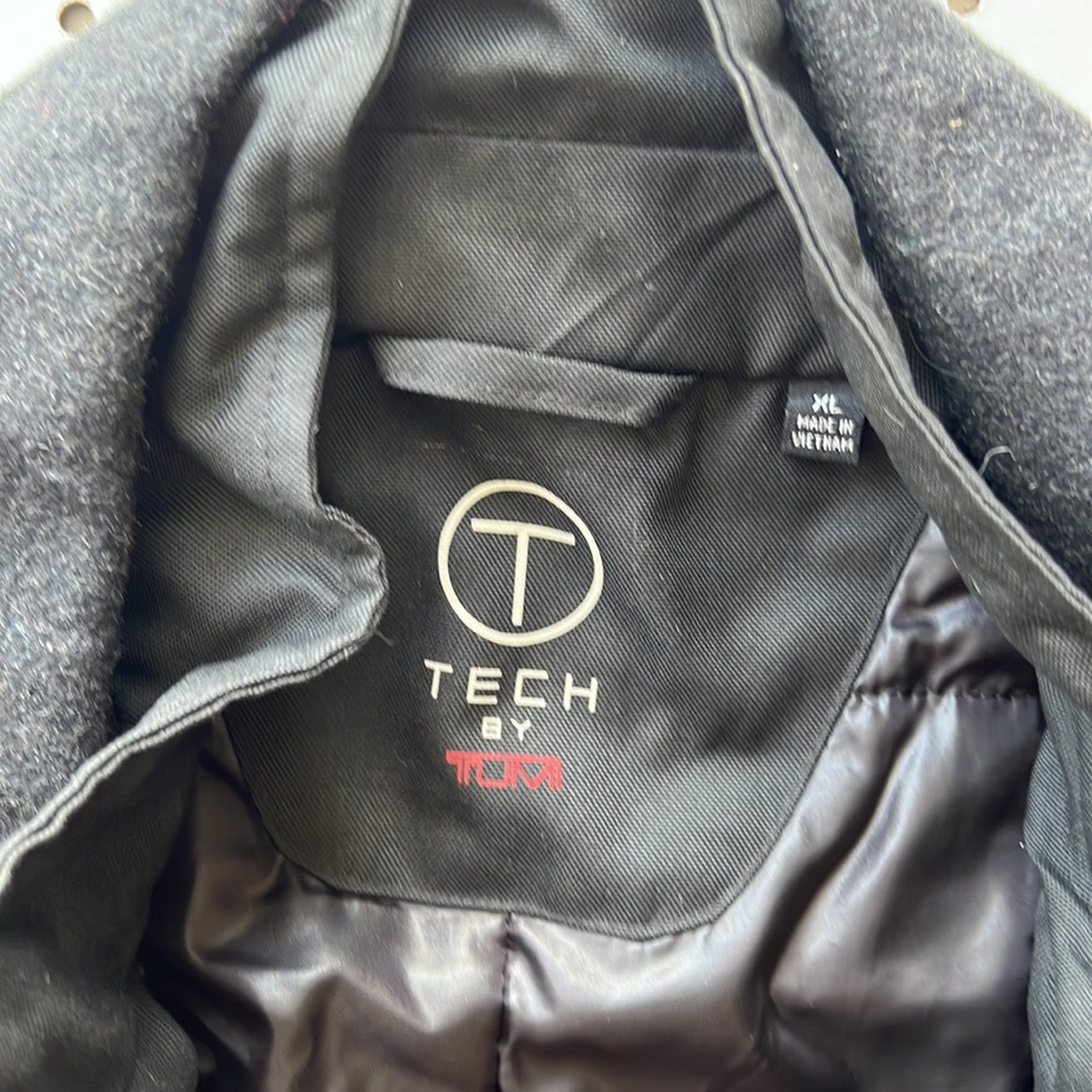 Extra Large Tech Overcoat Lined Charcoal Blackish… - image 5